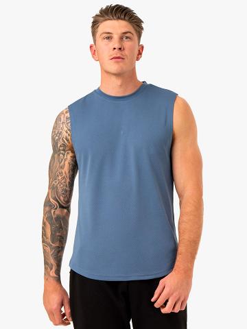 Ryderwear Men Tanks Enhance Muscle Tank Men's Tanks Blue | CA3062EX