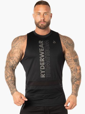 Ryderwear Men Tanks Evo Mesh Baller Tank Men's Tanks Black | CA3058UT