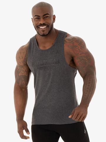 Ryderwear Men Tanks Focus Baller Tank Men's Tanks Black Marl | CA3050GL