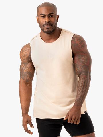 Ryderwear Men Tanks Force Fleece Tank Men's Tanks Sand | CA3036WY