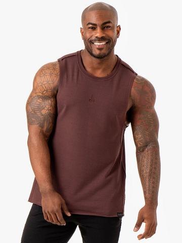 Ryderwear Men Tanks Force Fleece Tank Men's Tanks Brick | CA3039NB