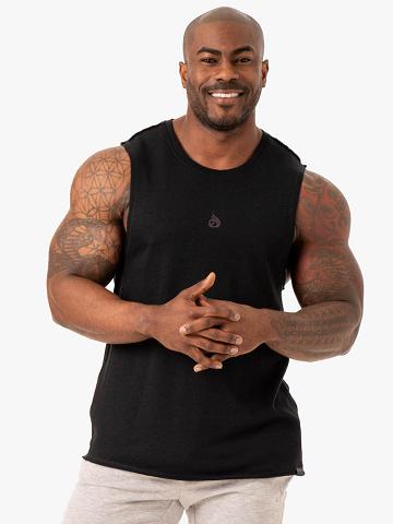 Ryderwear Men Tanks Force Fleece Tank Men's Tanks Black | CA3040BC