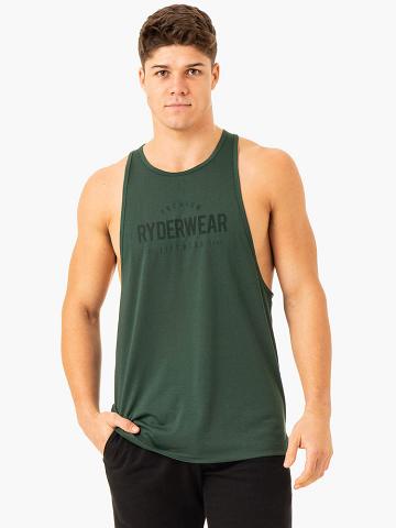 Ryderwear Men Tanks Heritage Baller Tank Men's Tanks Green | CA3027AP