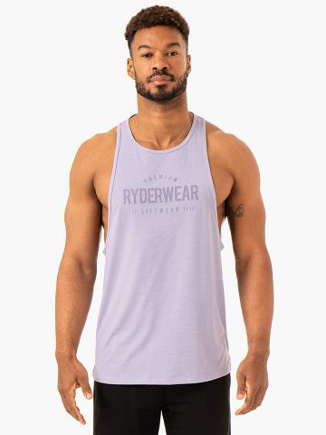 Ryderwear Men Tanks Heritage Baller Tank Men's Tanks Lavender | CA3028PQ