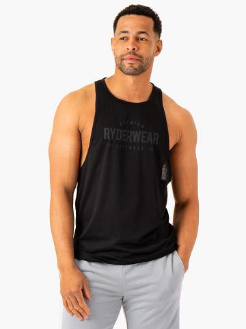 Ryderwear Men Tanks Heritage Baller Tank Men's Tanks Black | CA3029OR