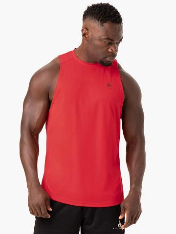 Ryderwear Men Tanks Lift Mesh Baller Tank Men's Tanks Red | CA3009EX