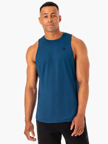 Ryderwear Men Tanks Optimal Mesh Tank Men's Tanks Blue | CA2999DN