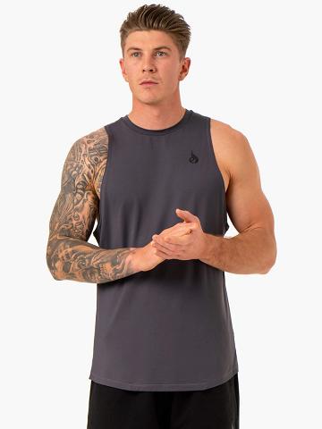 Ryderwear Men Tanks Optimal Mesh Tank Men's Tanks Charcoal | CA3000SO