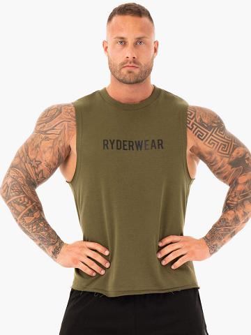 Ryderwear Men Tanks Performance Baller Tank Men's Tanks Khaki | CA2993QZ