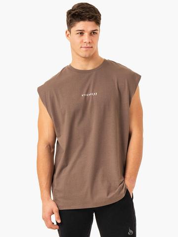 Ryderwear Men Tanks Pursuit Wide Cut Tank Men's Tanks Taupe | CA2982SO