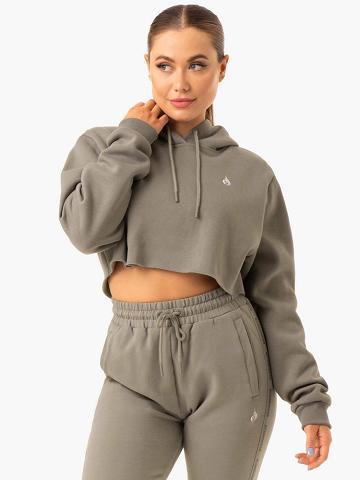 Ryderwear Women Hoodie Base Pullover Women's Hoodie Khaki | CA2487XF