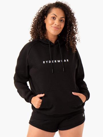 Ryderwear Women Hoodie Off Duty Fleece Women's Hoodie Black | CA2480WY