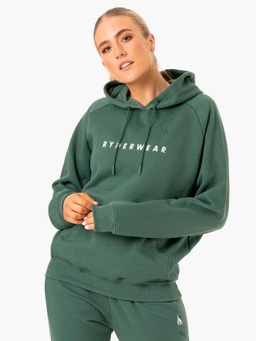 Ryderwear Women Hoodie Off Duty Fleece Women's Hoodie Green | CA2495DN