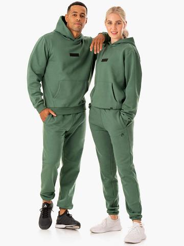 Ryderwear Women Hoodie Unisex Pullover Women's Hoodie Forest Green | CA2490KI