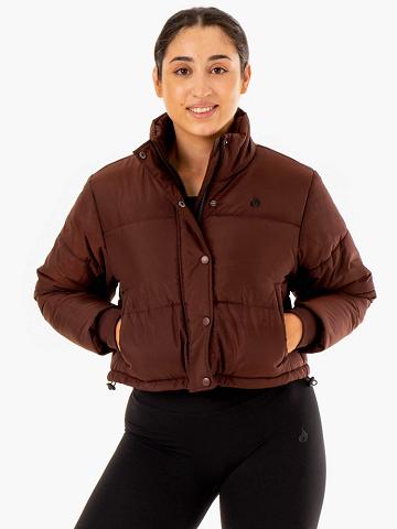 Ryderwear Women Jackets Apex Puffer Women's Jackets Chocolate | CA2435XF