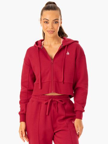 Ryderwear Women Jackets Revival Zip Up Women's Jackets Red | CA2445AP