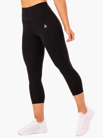 Ryderwear Women Leggings Base 7/8 High Waisted Women's Leggings Black | CA2276JJ