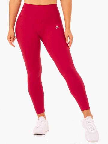 Ryderwear Women Leggings Base Full Length High Waisted Women's Leggings Cherry Red | CA2407VD