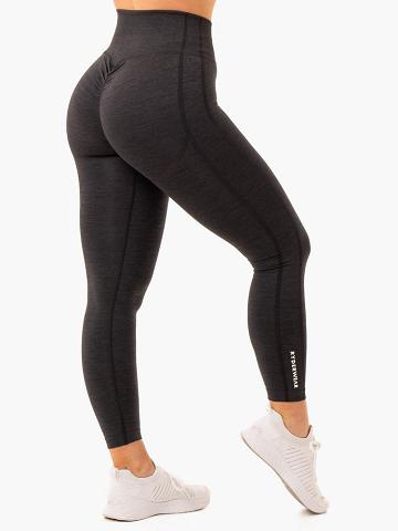 Ryderwear Women Leggings Enhance Scrunch Bum Seamless Women's Leggings Black | CA2243PQ