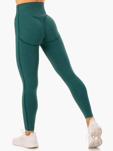 Ryderwear Women Leggings Enhance Scrunch Bum Seamless Women's Leggings Teal | CA2402WY