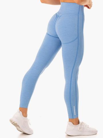 Ryderwear Women Leggings Enhance Scrunch Bum Seamless Women's Leggings Blue | CA2409XF