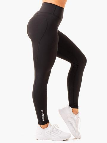 Ryderwear Women Leggings Frequency High Waisted Women's Leggings Black | CA2296AP