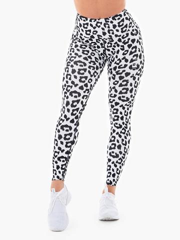 Ryderwear Women Leggings Instincts Scrunch Bum Women's Leggings Snow Leopard | CA2420PQ