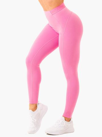 Ryderwear Women Leggings Level Up High Waisted Scrunch Women's Leggings Pink | CA2339DN