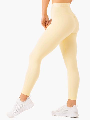 Ryderwear Women Leggings Level Up High Waisted Scrunch Women's Leggings Butter | CA2363GL