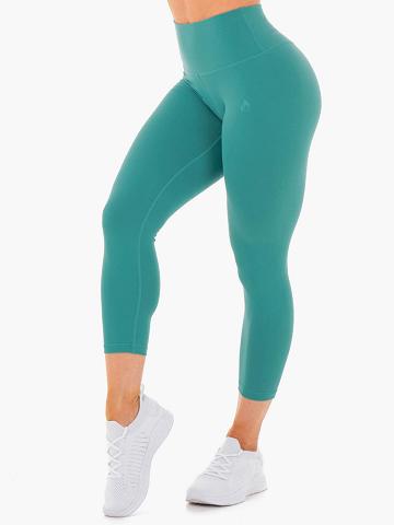 Ryderwear Women Leggings Motion High Waisted 7/8 Women's Leggings Teal | CA2294OR