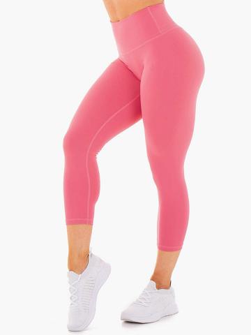 Ryderwear Women Leggings Motion High Waisted 7/8 Women's Leggings Pink Lemonade | CA2396IS