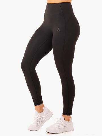 Ryderwear Women Leggings NKD Frame High Waisted Women's Leggings Black | CA2310NB