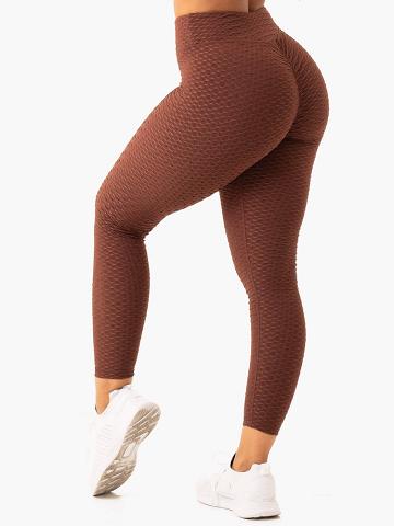 Ryderwear Women Leggings Optic Scrunch Bum Women's Leggings Chocolate | CA2373TV