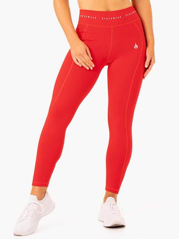 Ryderwear Women Leggings Reflex High Waisted Women's Leggings Red | CA2288EX