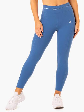 Ryderwear Women Leggings Reflex High Waisted Women's Leggings Blue | CA2304LH