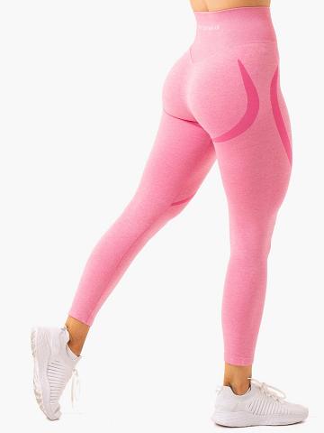 Ryderwear Women Leggings Sculpt Seamless Women's Leggings Bright Pink | CA2329VD