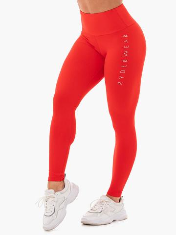 Ryderwear Women Leggings Staples Scrunch Bum Women's Leggings Red | CA2395OR