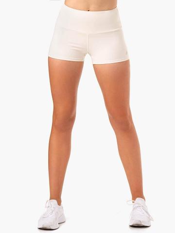 Ryderwear Women Shorts Adapt High Waisted Scrunch Women's Shorts Ivory | CA2004TV