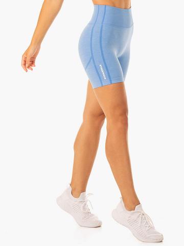 Ryderwear Women Shorts Enhance Scrunch Bum Seamless Women's Shorts Blue | CA2193SO