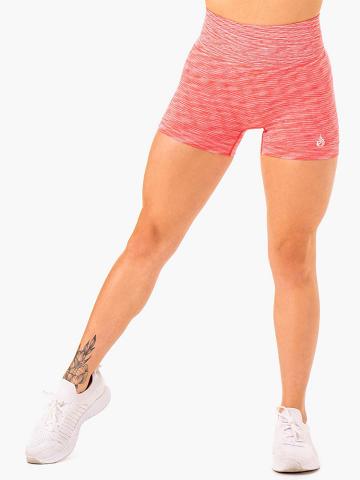 Ryderwear Women Shorts Evolve Seamless High Waisted Women's Shorts Coral | CA2034OR