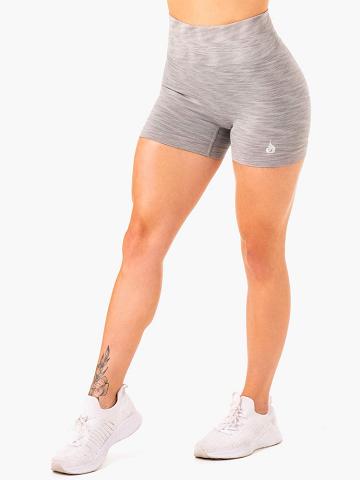 Ryderwear Women Shorts Evolve Seamless High Waisted Women's Shorts Grey | CA2141SO