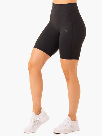 Ryderwear Women Shorts NKD Frame High Waisted Bike Women's Shorts Black | CA2037SO