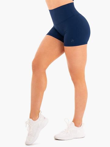 Ryderwear Women Shorts NKD High Waisted Women's Shorts Navy | CA1942XF