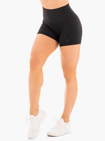 Ryderwear Women Shorts NKD High Waisted Women's Shorts Black | CA2099CE