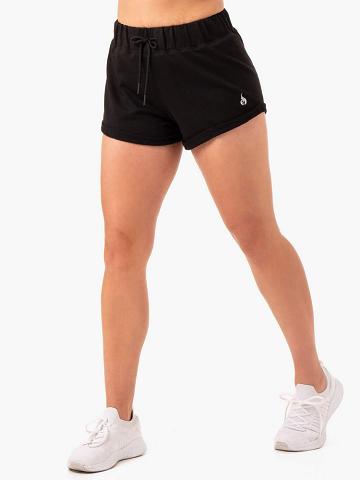 Ryderwear Women Shorts Off Duty Fleece Women's Shorts Black | CA1970VD