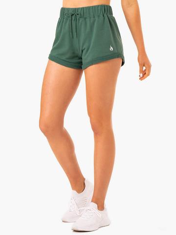 Ryderwear Women Shorts Off Duty Fleece Women's Shorts Green | CA2134TV