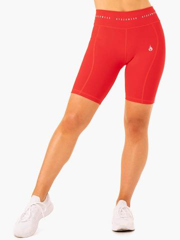 Ryderwear Women Shorts Reflex High Waisted Bike Women's Shorts Red | CA2051MA