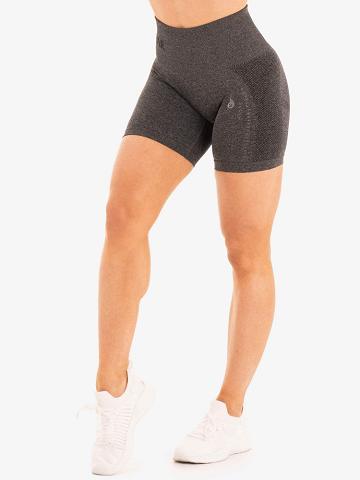 Ryderwear Women Shorts Seamless Staples Women's Shorts Charcoal Marl | CA1939KI