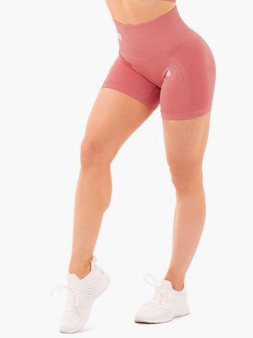 Ryderwear Women Shorts Seamless Staples Women's Shorts Rose Pink Marl | CA1954UT