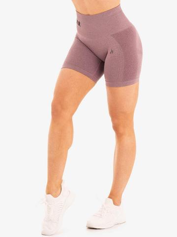 Ryderwear Women Shorts Seamless Staples Women's Shorts Purple Marl | CA2113PQ